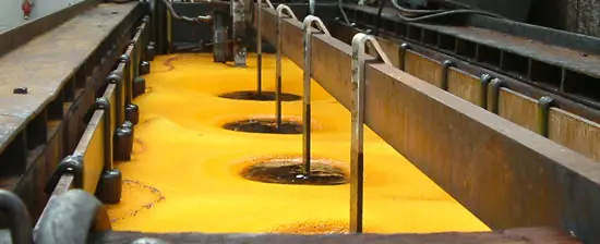 Partes de um rotor de perfuração de petróleo.